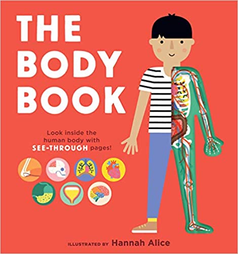 Cover of The Body Book: It has a red background, white text, and a picture of a child on it.